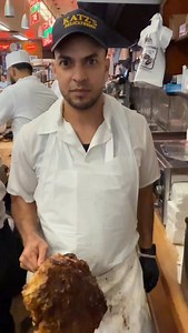 Jade makes a nice brisket sandwich with Russian dressing and mayo. Is Jade a genius? | Katz's Delicatessen