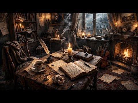 18th Century Writer’s Attic | Melancholic & Poetic Writing Room Ambience
