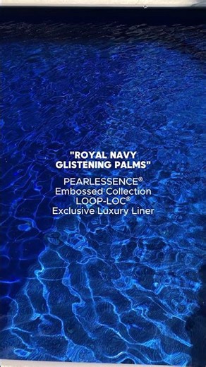 Royal Navy Glistening Palms ✨ PearlEssence® Embossed Collection • LOOP-LOC® EXCLUSIVE LUXURY LINER