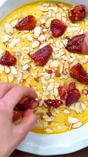 Recipe: https://www.wellplated.com/strawberry-almond-skillet-cake/ This easy strawberry cake is the softest, most moist cake I’ve ever baked. | Well Plated