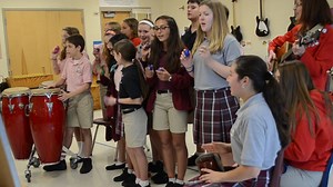 Students at Espiritu Santo Catholic School in Safety Harbor wrote a song about the Corporal Works of Mercy as part of their day of service during Catholic Schools Week. #CSW16 #DOSPcsw #YearofMercy #DOSPmercy | Catholic Diocese of Saint Petersburg
