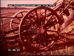 Plough with traction engine, 1960's - Film 4737