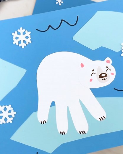 909K views · 2.2K reactions | ‍❄️ Make sweet winter memories with this adorable polar bear handprint craft! | Simple Everyday Mom | Facebook