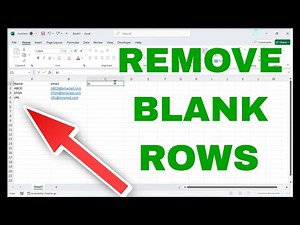 How to REMOVE BLANK ROWS in Excel (Automatically or Manually)