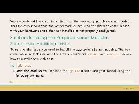 How to Install the DPDK Kernel Module on CentOS 7