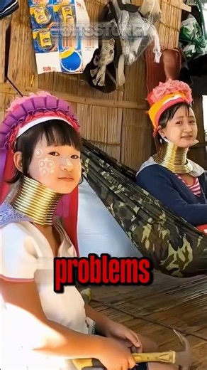 Why do women stack rings on thier neck? #facts #youtube #shorts