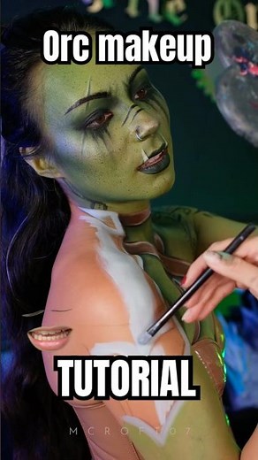 How to do orc makeup! I hope this is useful for someone out there! #cosplay #orc #tutorial