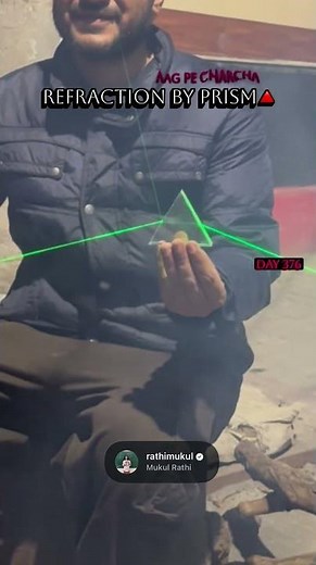 Refraction by a prism #physics