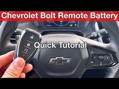 2023 Chevrolet Bolt Remote Key Battery Replacement