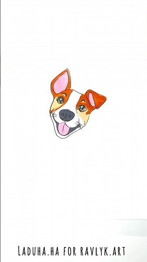 🐕 Draw a Jack Russell Terrier 🎨 Dog Breed Art with Markers 🐾 #shorts #drawing #RavlykArt