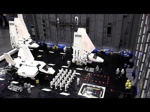 Custom LEGO Star Wars Imperial Hangar with Interior Scenes