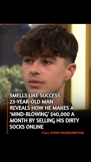 NewsTigo on Instagram: "**MAN, 23, REVEALS HOW HE MAKES $40,000 PER MONTH FROM SELLING USED SOCKS ONLINE** A 23-year-old entrepreneur has left the internet "absolutely floored" after revealing the eye-watering sum he makes from an incredibly "niche" side hustle. While most people his age are grinding through entry-level jobs, this young man has built a "mini-empire" by selling his used socks to a global cult following. In a "brutally honest" viral video, he broke down the numbers, claiming that