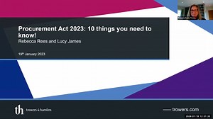 Webinar: Procurement Act 2023: 10 things you need to know!