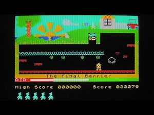 Manic Miner all 20 levels, CRT TV