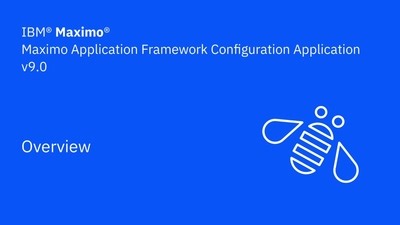 Maximo Application Framework Application Configuration overview