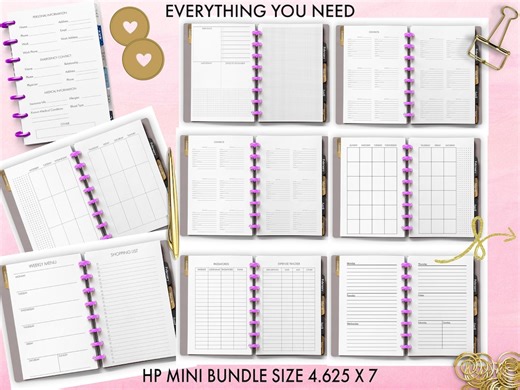 Happy Planner Mini Printable Bundle: Daily, Weekly, Monthly   - Etsy