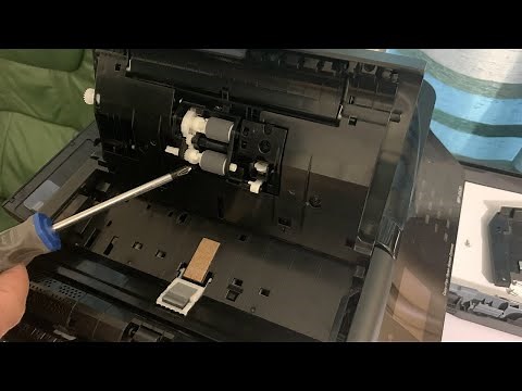 Epson Automatic Document Feeder ADF Pickup Roller Removal and Repair - Printer Paper Jam Problem Fix