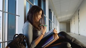 Indian Girl Student Sitting On Floor Stock Footage Video (100% Royalty-free) 1085172896 | Shutterstock