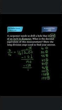 Test Prep: Convert Fractions to Decimals Using Long Division (7th Grade Math) | 7.NS.A.2.D