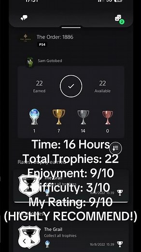 Platinum Review - (The Order: 1886) #playstation #playstationplatinum #playstationtrophy