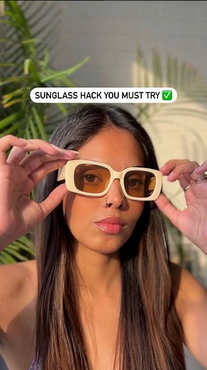 Sanya Puri on Instagram: "Sunglass hack you need to try✅ My sunglasses just keep falling off & that’s why I came up with this hack. Plus, it looks so much more neat & pretty! 🥺✨ . . . . #hairstylehack #oui #hairhack #festive500 #holidayhack #hairaccessory #ethnicearrings #dewymakeup #indianmakeupsociety #lookstoshare #heelslover #allmodernmakeup #reelkarofeelkaro #hairtiktok #viralhacks #sunglass"