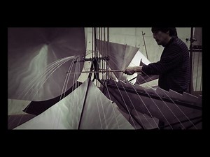 バシェ音響彫刻@京都芸大 BASCHET MUSICAL SCULPTURE