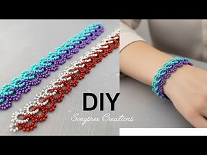 Interlace Beaded Bracelet || How to make Beaded Bracelet || Beaded Lace