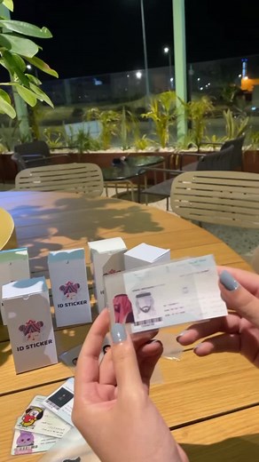 Creative Display of Colorful ID Stickers