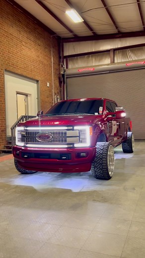 Ruby Red F250 on Forgiatos: Black Truck with Red Sparkle