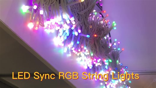 Professional RGB Synchronous Decorative LED String Lights for Outdoor Christmas Lighting IP65 230V Connectable Project Use