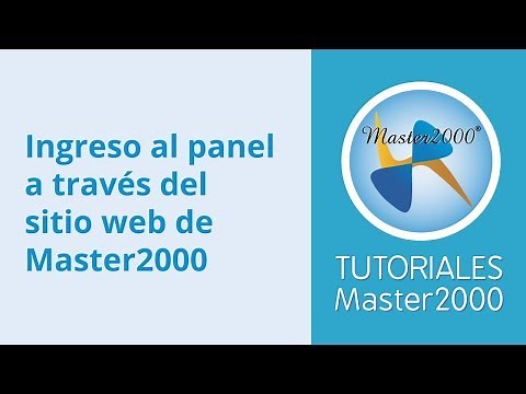 Ingreso al panel a través del sitio web de Master2000