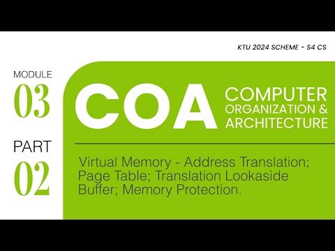 Part 2 - M3 | Virtual Memory | COA - PBCST404 | KTU 2024 Scheme - Clearitt Learning