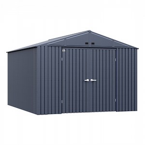 Arrow Elite Steel Storage Shed, 10x12, Anthracite