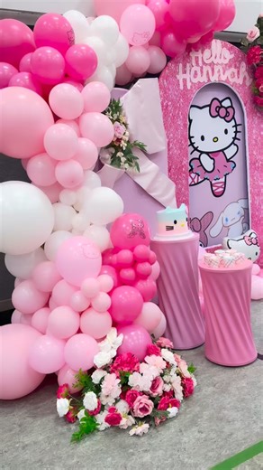 Paper Folds N' Designs on Instagram: "Pretty in Pink Hello kitty Themed Party . . HELLO Pretty Princess HANNAH 7th Birthday . . Thank you so much once again Aldrin & Meds for always choosing & trusting us💕 GOD BLESS🙏 . . For any upcoming event DM us for booking & inquiries . . Right TEAM on the job to provide memorable event for you . #wowsetup #prettypink #anyoccasion #themedbackdrop #balloonstyling #flowerwall #flowerarrangement #tableletters -#marqueenumbers #supportlocal #smallbusiness #ba