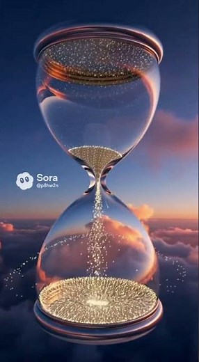 Starfall Hourglass in the Sky (10s Loop, Surreal AI Short)｜星が落ち続ける空の砂時計