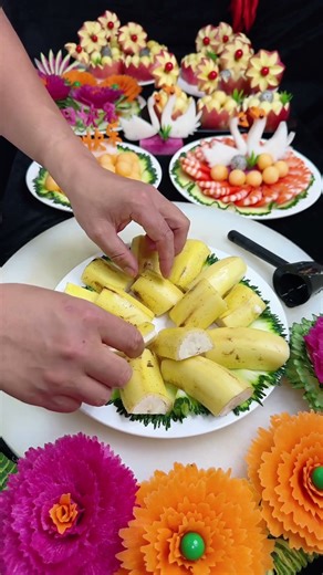 Innovative Fruit Platter #gourmetarrangementmethod #Innovativegourmetentreecephalingmethod #arrange