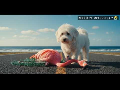 Smart Dog Seeks Help for Flamingo Trapped in Fishing Net | LNT Animal Rescue Team