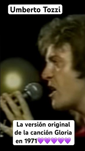 Gloria la canción original en español de Umberto Tozzi en 1979 #viral