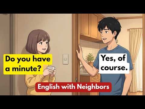10 Simple English Conversations for Beginners | Real-Life Dialogues with a Neighbor (A1–A2)