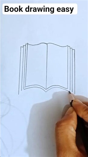 Easy Book Drawing | Simple Book Sketch for Beginners #shorts