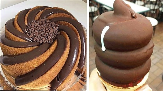 Swirl Chocolate Cake & Ice Cream | Satisfying Cake Compilation