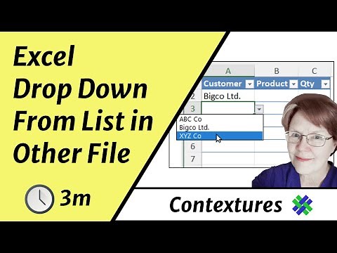 Excel Drop Downs From List in Different Workbook