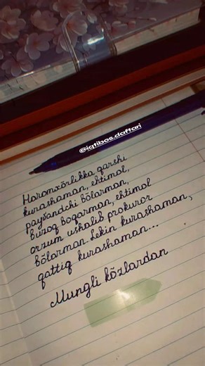 Sevinch Vatanparvar 🇺🇿 on Instagram: "Xudoyberdi To'xtaboyev - "Mungli ko'zlar" asaridan 📚 #xudoyberditoxtaboyev #munglikòzlar #kitoblardunyosi #iqtibos #adabiyot"