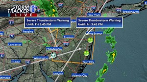 A Severe Thunderstorm Warning has been issued for Philadelphia, Middlesex, Monmouth, Ocean, Camden, Bucks, Burlington, Mercer, Gloucester, Somerset, Montgomery, Hunterdon, Atlantic County until Dec 19 3:45PM. | 6abc Action News Weather