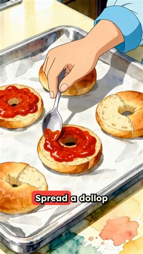 Mini Bagel Pizzas Recipe | Quick & Easy Snack Kids Love! 🍕