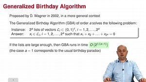 3.9. Generalized Birthday Algorithm for Decoding | Canal U