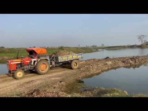 Tractor Trolley Unloading || Tractor Unloading