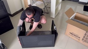 144QT Lockable Storage Bins with Lids - Folding Storage box with Doors and Wheels, Collapsible Plastic Bins for Closets, Stackable Organizer and Containers, Gifts, 3 Pack Cubes