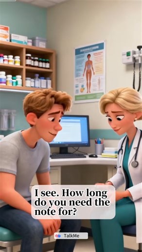 🪪 Asking for a Sick Note in English Learn simple phrases for requesting a sick note at a clinic.