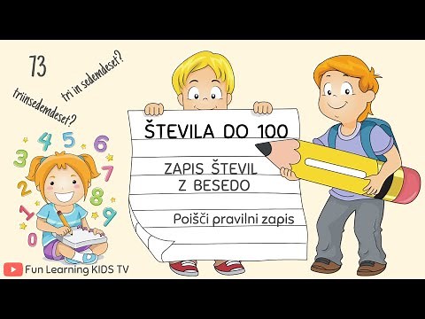 Zapis števil z besedo | Števila do 100 | Poišči pravilni zapis števila | Matematika 2. razred OŠ